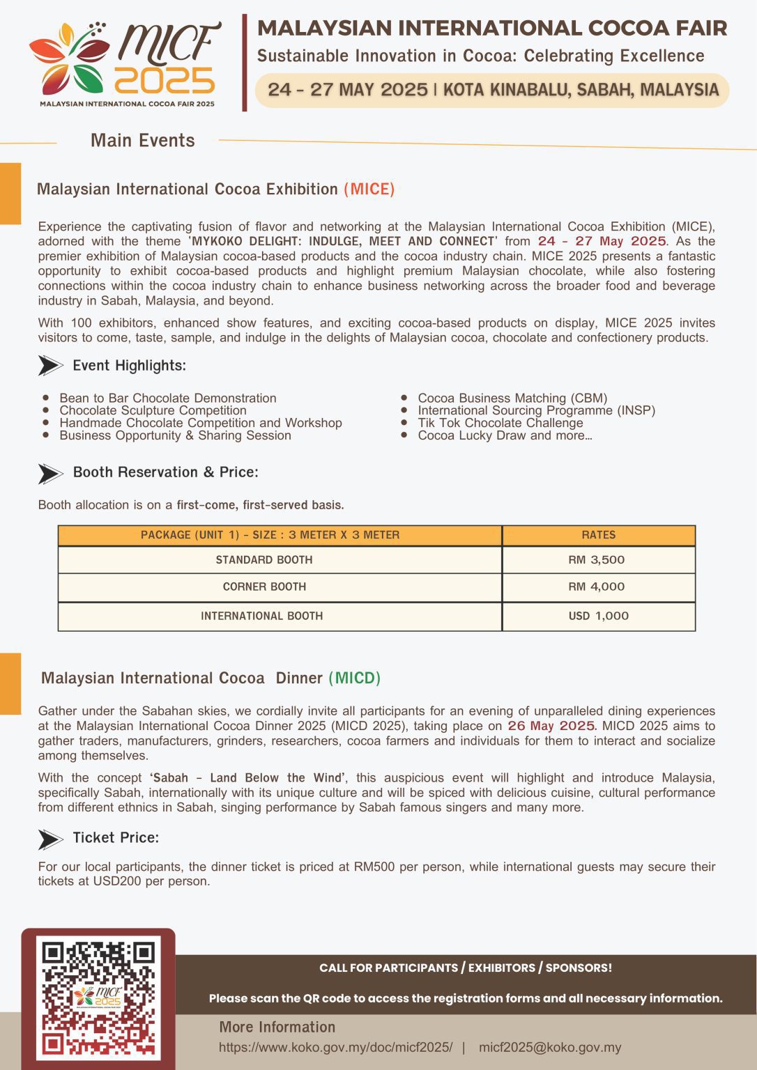 Malaysian International Cocoa Fair (MICF 2025) - Portal Rasmi Lembaga
